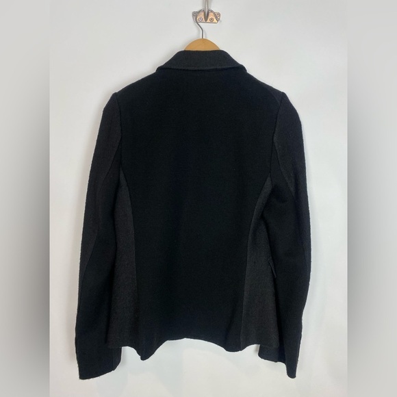Lord & Taylor Black Wool Blend Contrast Black Blazer Size 8 (runs small) - Picture 7 of 14